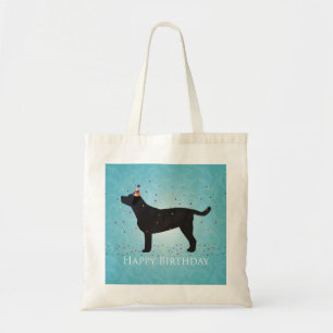 Tote Bag Black Lab Joyeux Design d'anniversaire