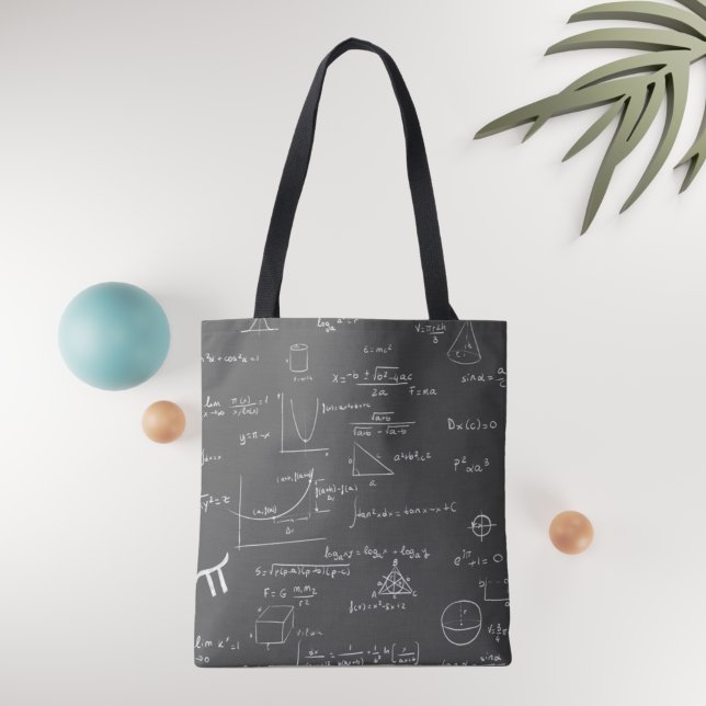 Tote Bag Black Math Enseignant Mathématiques équations algè (Créateur téléchargé)