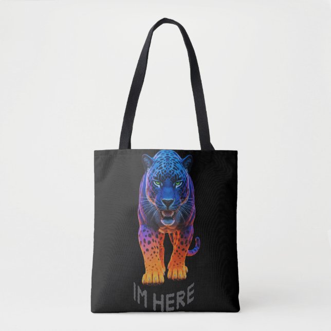 Tote Bag Black Panther Graphic "I'm Here"   (Devant)