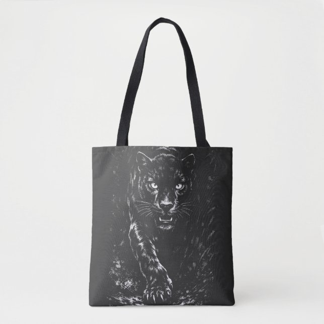 Tote Bag Black Panther — par BurnsInHell (Devant)