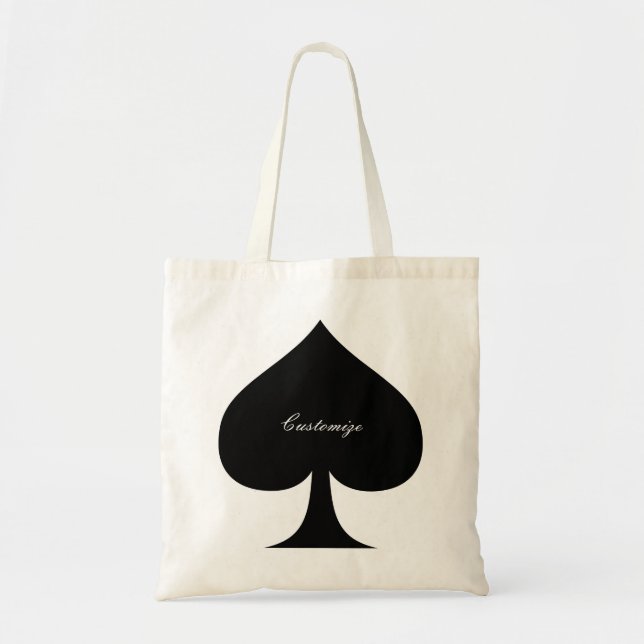 Tote Bag Black Queen of Spades (Devant)