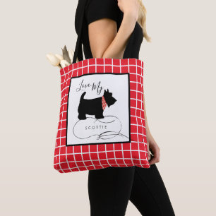 Tote Bag Black Scottish Terrier Dog Love My Scottie