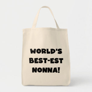 Tote Bag Black Text Meilleurs T-shirts et cadeaux Nonna