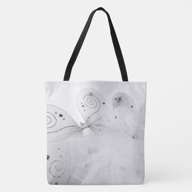 Tote Bag Black & White Fairy Wings et un Tutu Large (Devant)