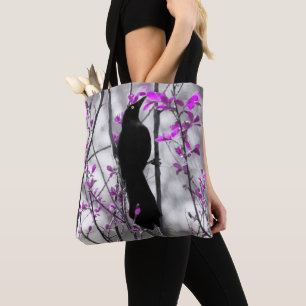 Tote Bag Blackbird Dans Une Mer De Printemps