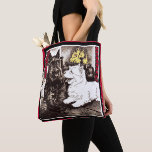 Tote Bag Blackie et Whitie par le feu