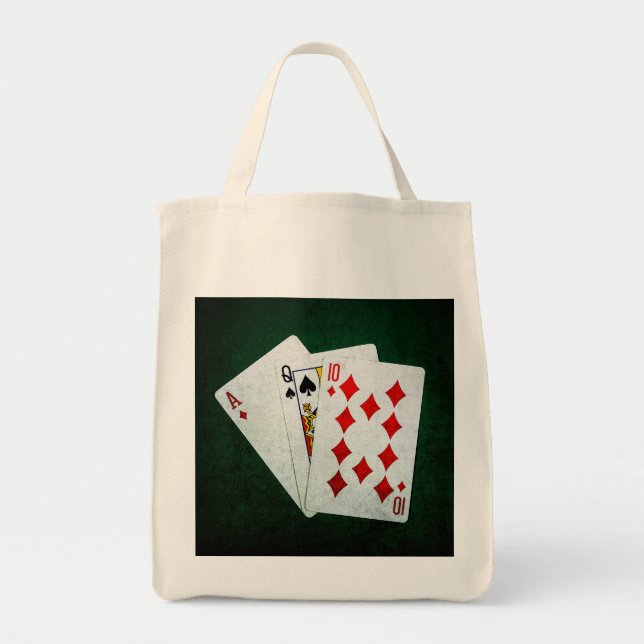 Tote Bag Blackjack 21 point - Ace, Queen, Ten (Devant)