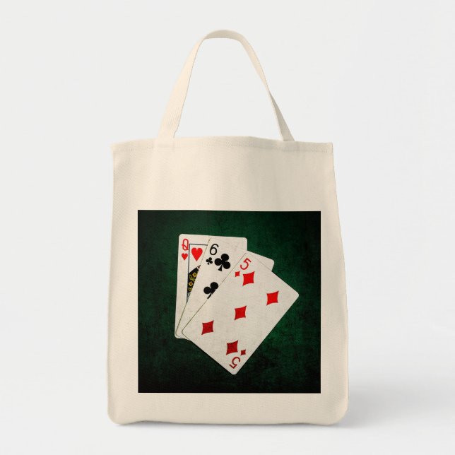 Tote Bag Blackjack 21 point - Queen, Six, Five (Devant)