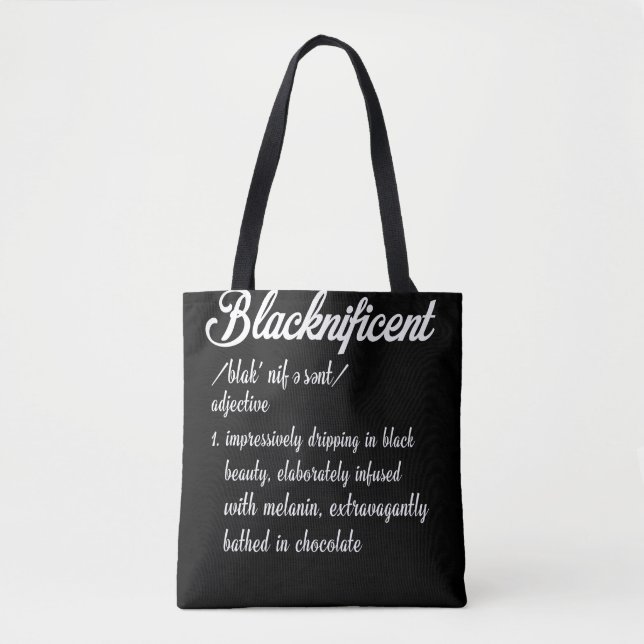 Tote Bag Blacknificent Black Pride Mois d'histoire noire (Devant)