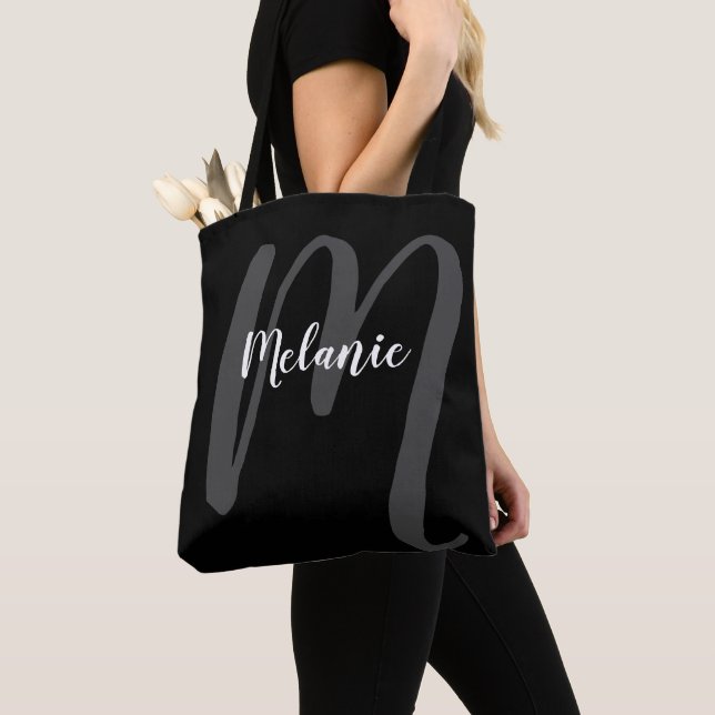 Tote Bag Blacktote . style de vie noir (De près)