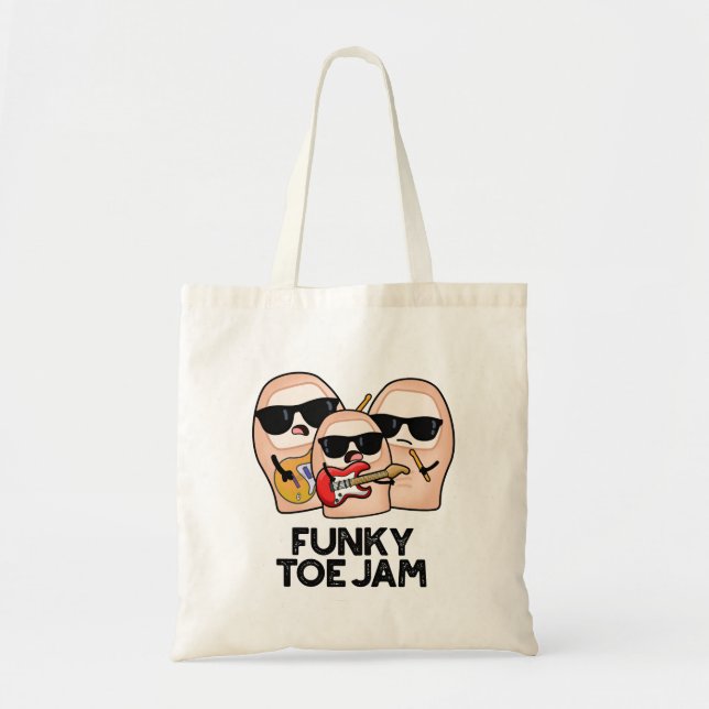 Tote Bag Blague musicale funky sur l'orteil drôle  (Devant)