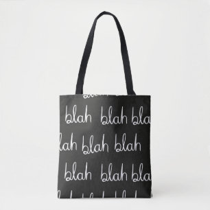 Tote Bag Blah bla motif sans couture.