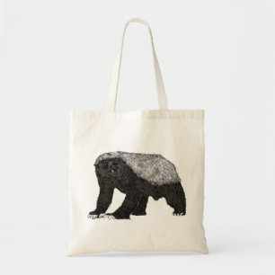 Tote Bag Blaireau Miel Audacieux Attitude Sans Peur Art Ani