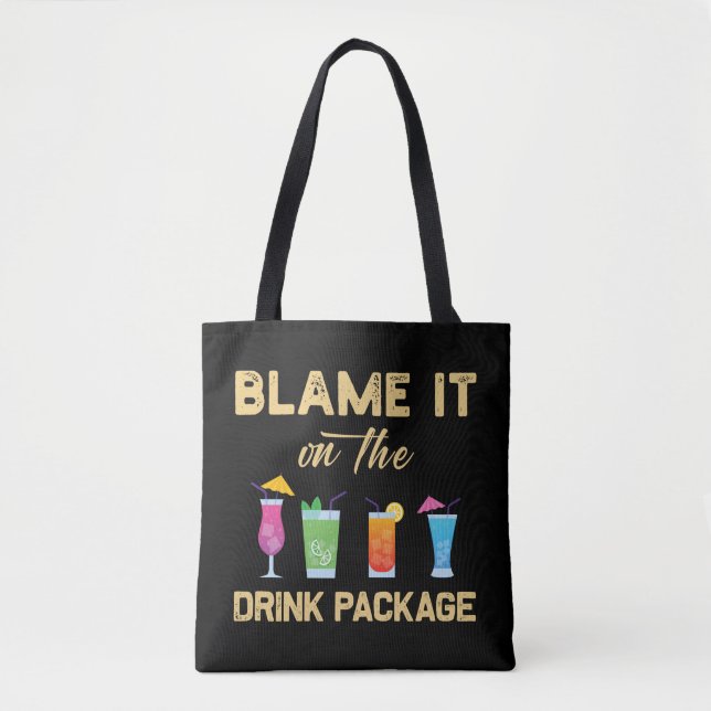 Tote Bag Blâmez-le sur le forfait Drink Funny Family Cruise (Devant)