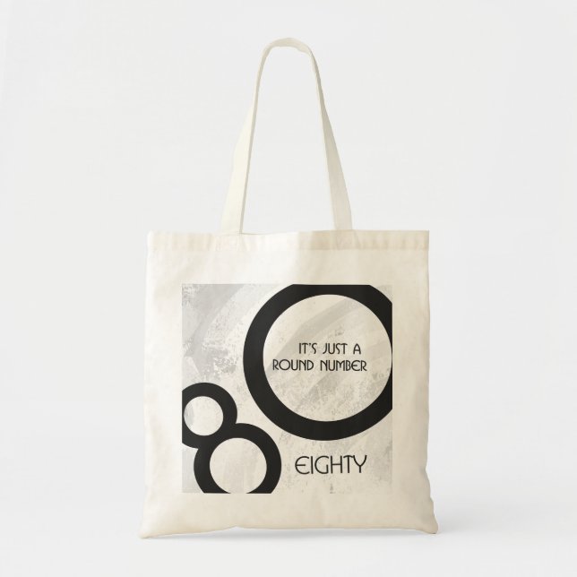 Tote Bag Blanc 80 Décennie Anniversaire (Devant)