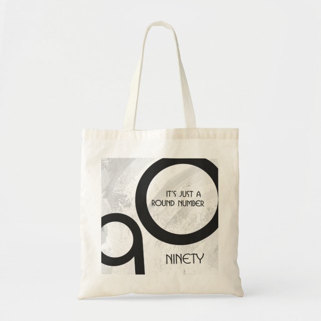Tote Bag Blanc 90 Décennie Anniversaire (Devant)