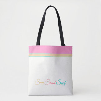 Tote Bag Blanc avec orange rose et aqua > Tots d'été