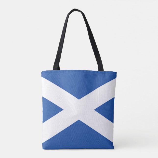 Tote Bag Blanc bleu de drapeau de l'Ecosse (Dos)