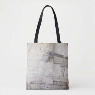 Tote Bag Blanc et en bronze noirs