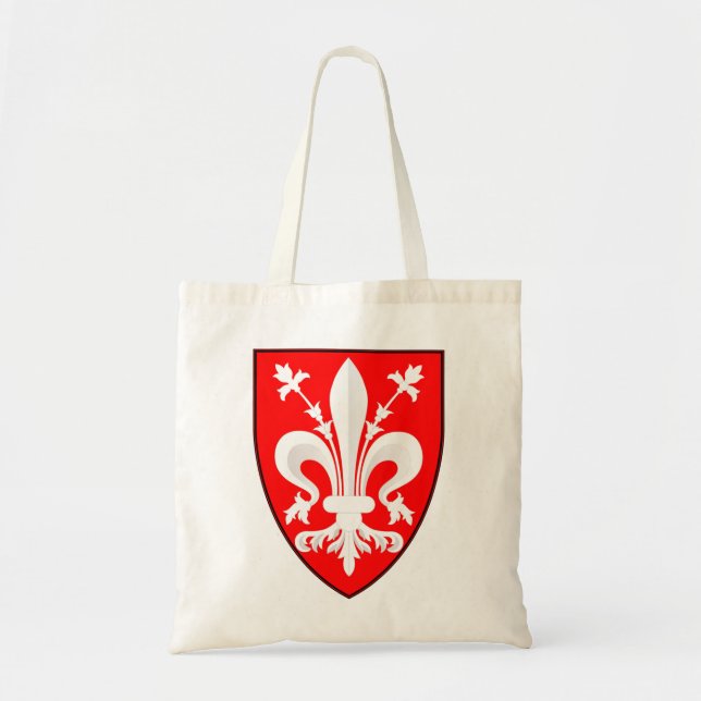 Tote Bag Blason de Florence Lys Florentin rouge (Devant)