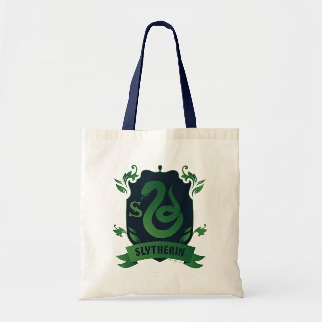 Tote Bag Blason de la maison SLYTHERIN™ orné (Devant)