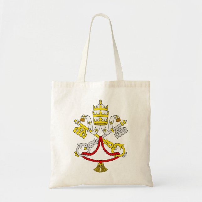 Tote Bag Blason du Vatican Emblème d'art fin de luxe (Devant)