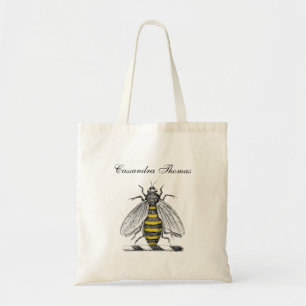 Tote Bag Blason Prépa Vintage Abeille Emblème Armoiries