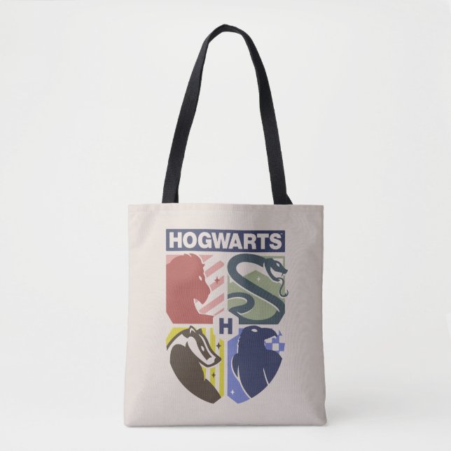 Tote Bag Blason timbré vintage HOGWARTS™ (Devant)