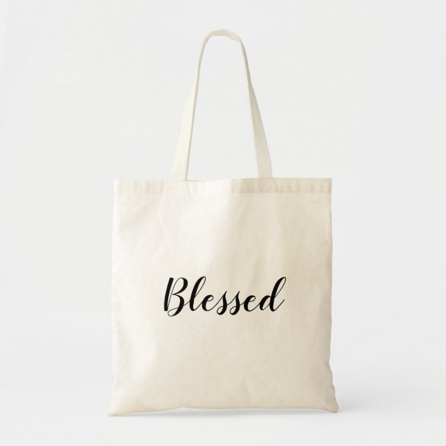 Tote Bag Blessé noir blanc texte personnalisé texte mignon (Devant)
