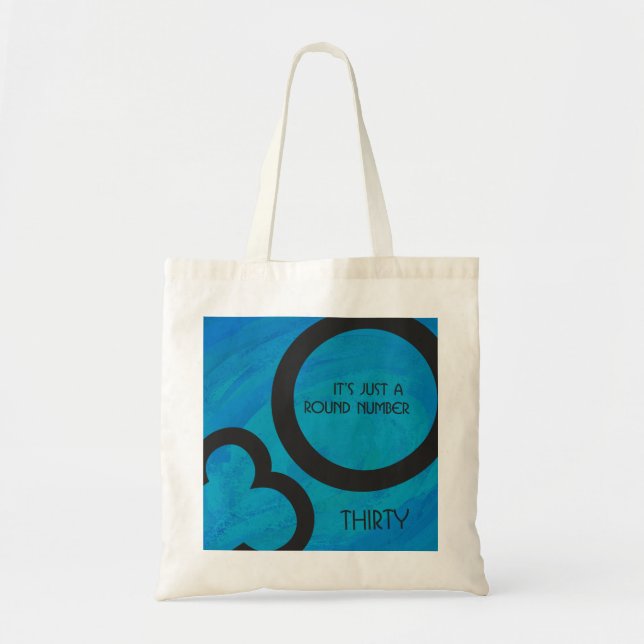 Tote Bag Bleu 30 Décennie Anniversaire (Devant)