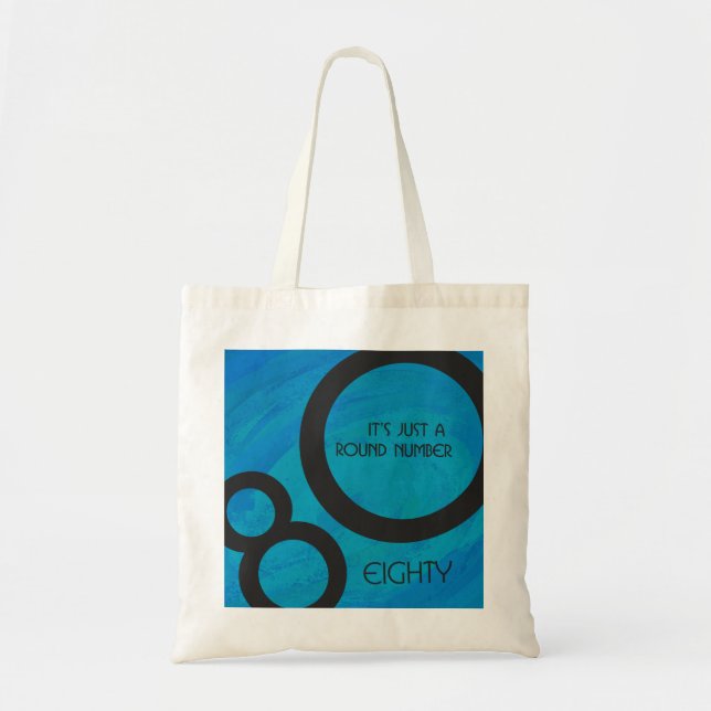 Tote Bag Bleu 80 Décennie Anniversaire (Devant)