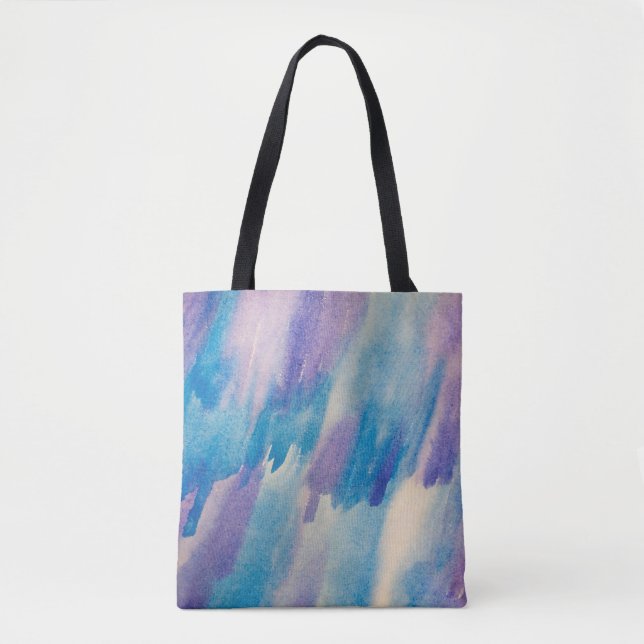 Tote Bag Bleu abstrait fond abstrait, aqua, art, art (Devant)