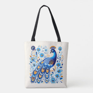 Tote Bag Bleu blanc élégant tendance Causal informel floral
