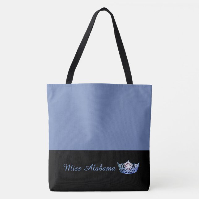 Tote Bag Bleu bleu de Sac-Milieu de Fourre-tout de couronne (Devant)