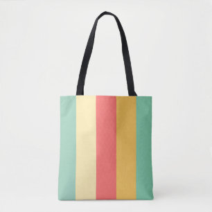 Tote Bag Bleu bleu rose jaune rétro