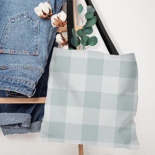 Tote Bag Bleu Buffalo Check   Ferme moderne