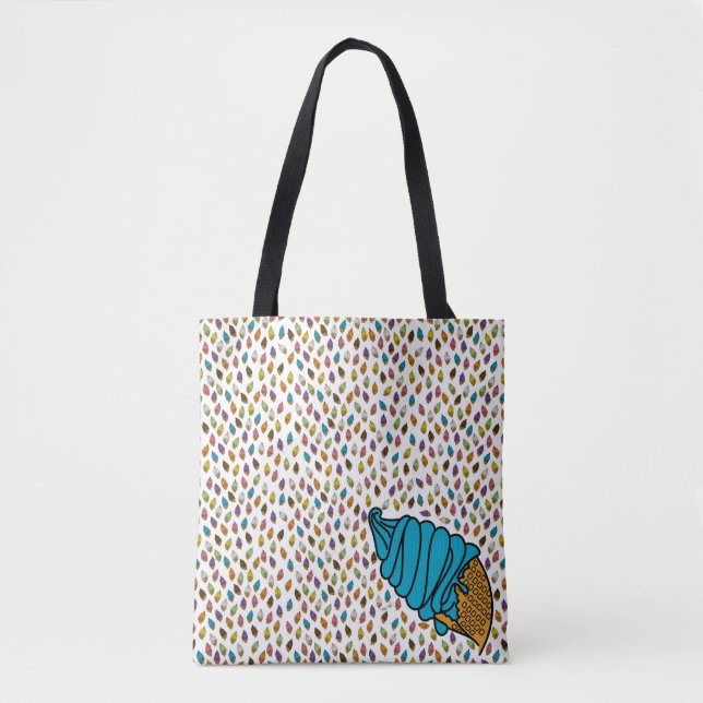 Tote Bag Bleu coloré Crème glacée Cone icecreamliciouS (Devant)
