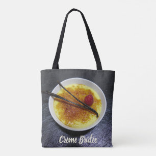 Tote Bag Bleu de crème sur ardoise avec framboise et vanill