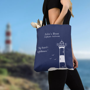 Tote Bag Bleu de la marine phare