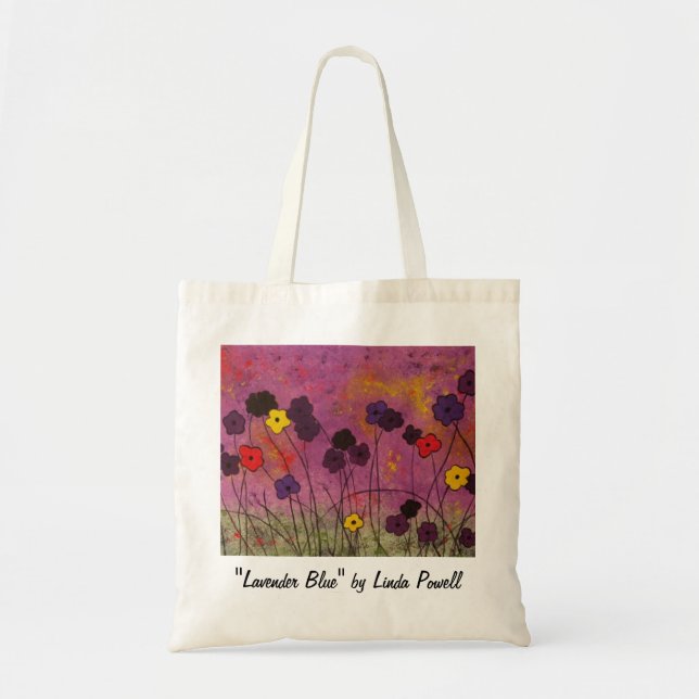 Tote Bag "Bleu de lavande" par Linda Powell~Original (Devant)