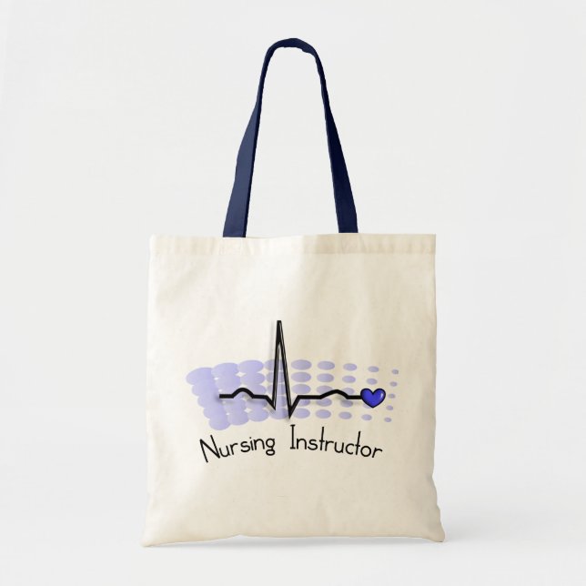 Tote Bag Bleu de l'instructeur QRS de soins (Devant)