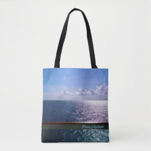Tote Bag Bleu d'océan personnalisé