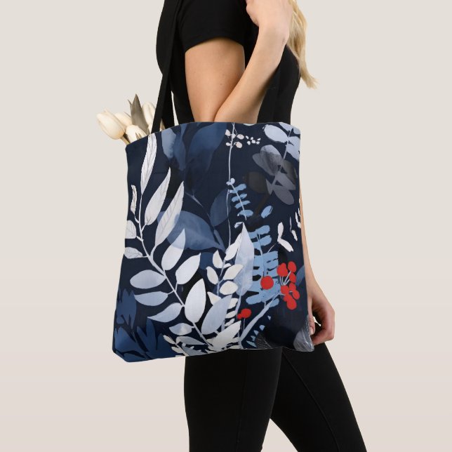 Tote Bag Bleu et Argent (De près)