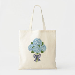Tote Bag Bleu et blanc Hydrangea, Grand-milliénaire Chic Fo