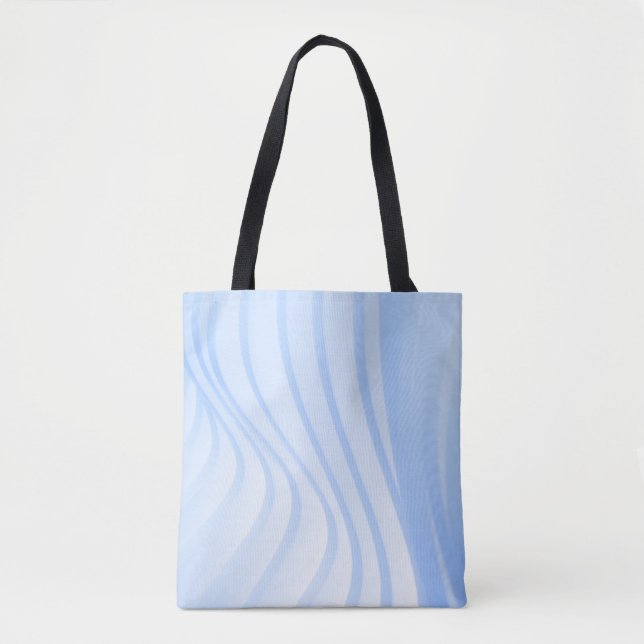 Tote Bag Bleu et blanc rayé (Devant)
