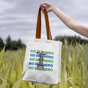 Tote Bag Bleu et vert doux Rio de Janeiro