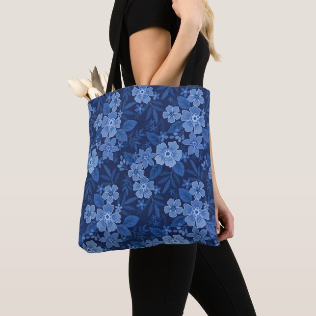 Tote Bag bleu foncé (De près)