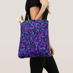 Tote Bag Bleu glacé et violet