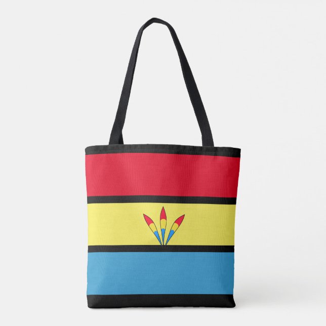 Tote Bag Bleu, jaune et rouge (Dos)