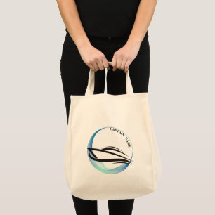 Tote Bag Bleu Marine Ancre nautique club bateau marina